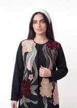 Diba Abaya , The Black embroidered abaya - Image 2