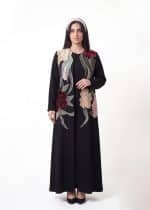 Diba Abaya , The Black embroidered abaya - Image 3