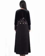 Ramisa Abaya Formal Velvet Bodice Crepe Skirt with Soutache - Image 6