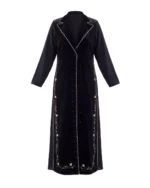 Sarmila Abaya Elegant Two-Piece Lined Velvet Vest Abaya Set