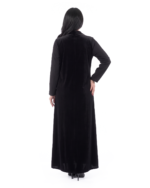 Sarmila Abaya Elegant Two-Piece Lined Velvet Vest Abaya Set - Image 4