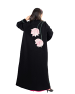 Yasmin Embroidered Crepe Luxury Abaya - Image 3