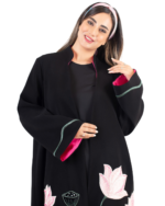 Yasmin Embroidered Crepe Luxury Abaya - Image 2