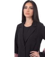 Ziba Abaya Indonesian Fabric with Floral Silk Hem Embroidery - Image 5