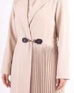 Mohisa Abaya Casual Modest Wrap Dress with Leather Buckle - Image 4