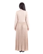 Mohisa Abaya Casual Modest Wrap Dress with Leather Buckle - Image 3