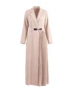 Mohisa Abaya Casual Modest Wrap Dress with Leather Buckle