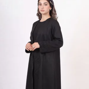 Abaya Lil – Luxurious open-front abaya with jeweled embroidery