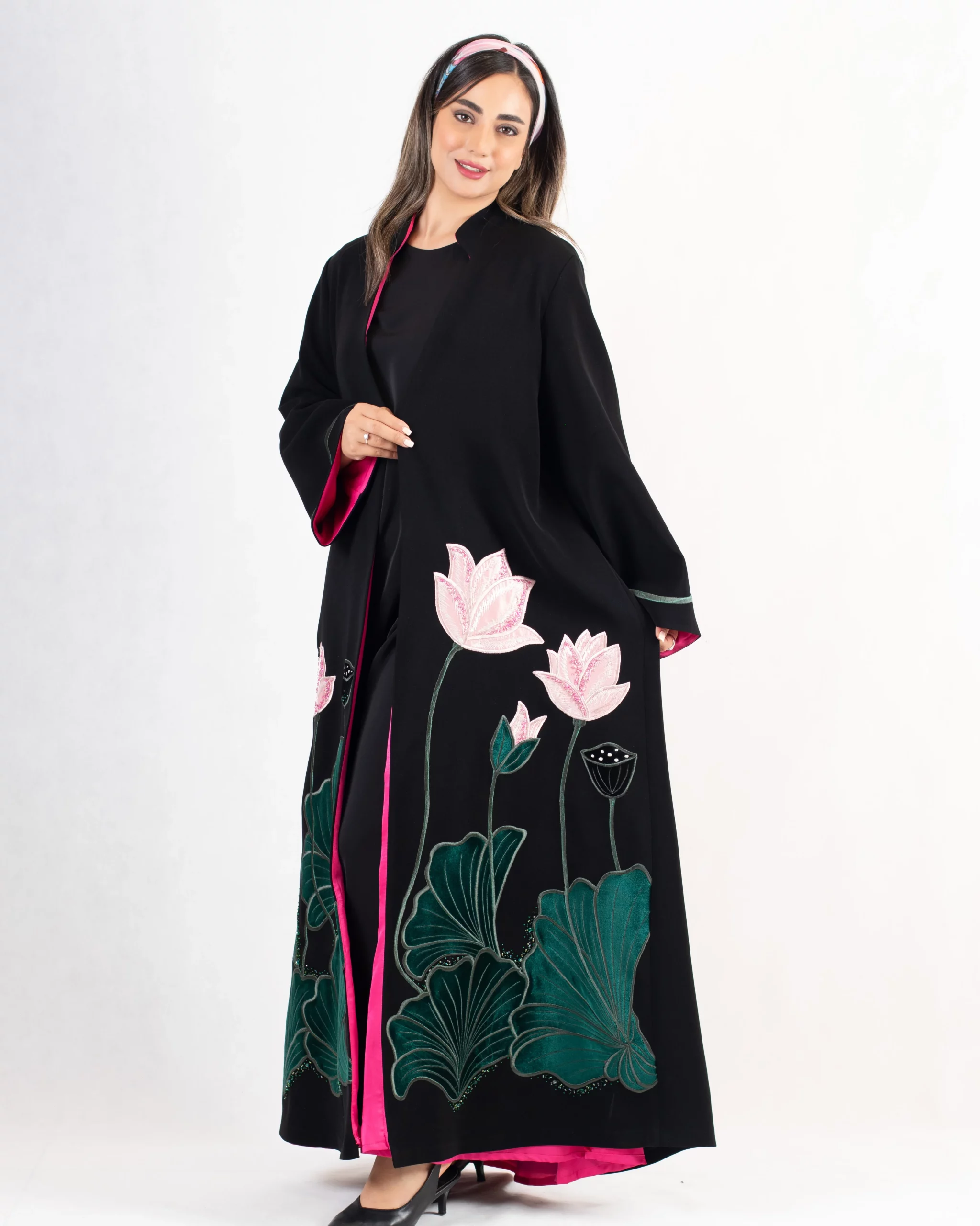 Yasmin Embroidered Crepe Luxury Abaya