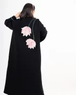 Yasmin Embroidered Crepe Luxury Abaya - Image 5