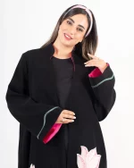 Yasmin Embroidered Crepe Luxury Abaya - Image 3