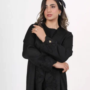 Abaya Lil – Luxurious open-front abaya with jeweled embroidery