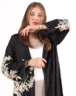 Afra Elegant Lace & Chiffon Mixed Fabric Luxury Abaya - Image 6