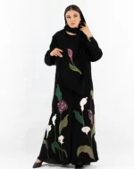 Rania Abaya – Luxury Crepe Abaya with Matching Shawl - Image 2