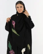 Rania Abaya – Luxury Crepe Abaya with Matching Shawl - Image 6
