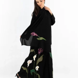 Rania Abaya – Luxury Crepe Abaya with Matching Shawl