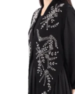 Sofia Abaya Two-Piece Black Occasion Dress with Hand-Sewn Vest - Image 4
