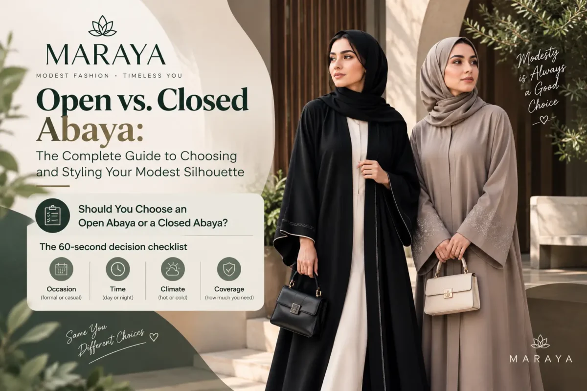Open vs Closed Abaya