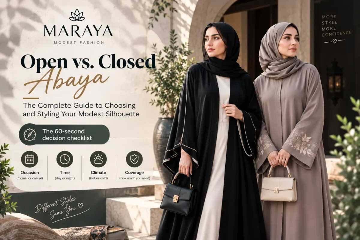 Open vs Closed Abaya