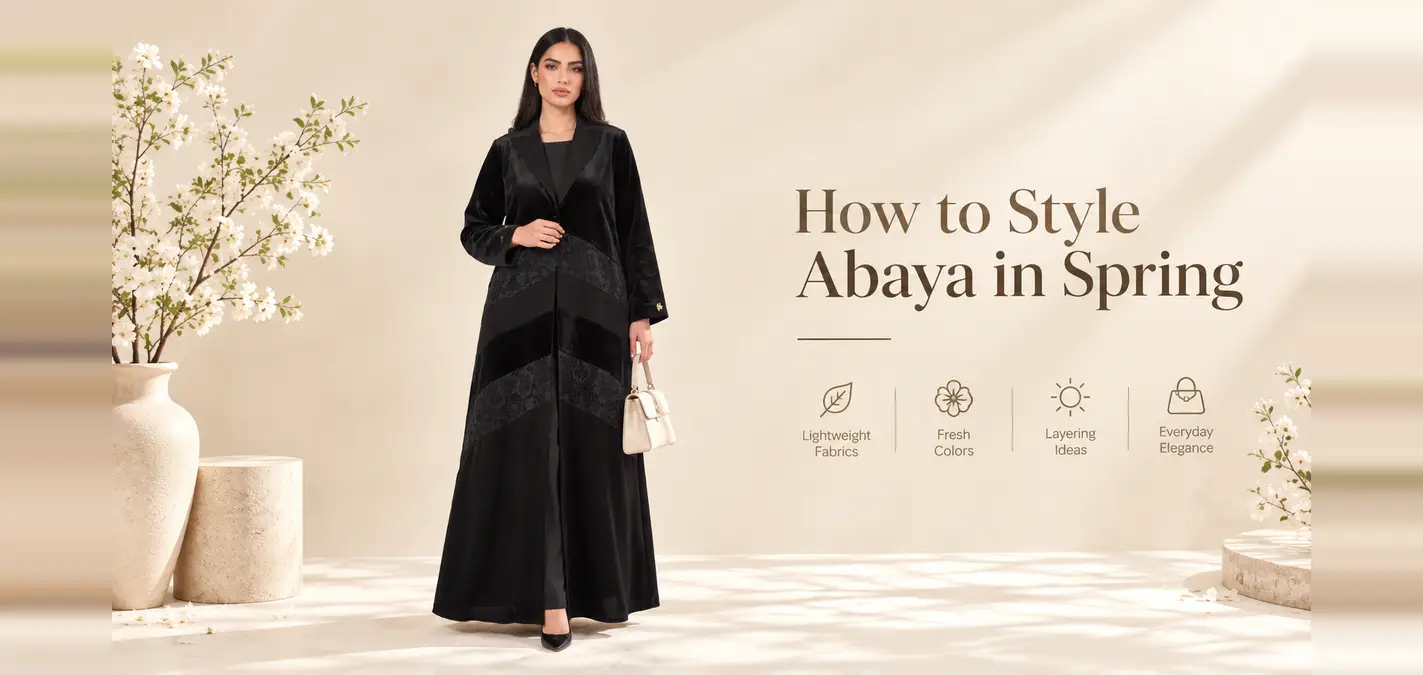 how to style abaya in spring